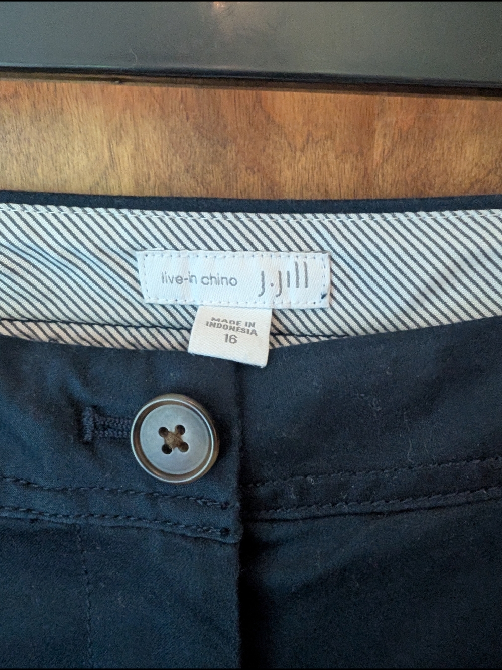 J. Jill Navy Live-In Chino Cropped Pants - Picture 2 of 6